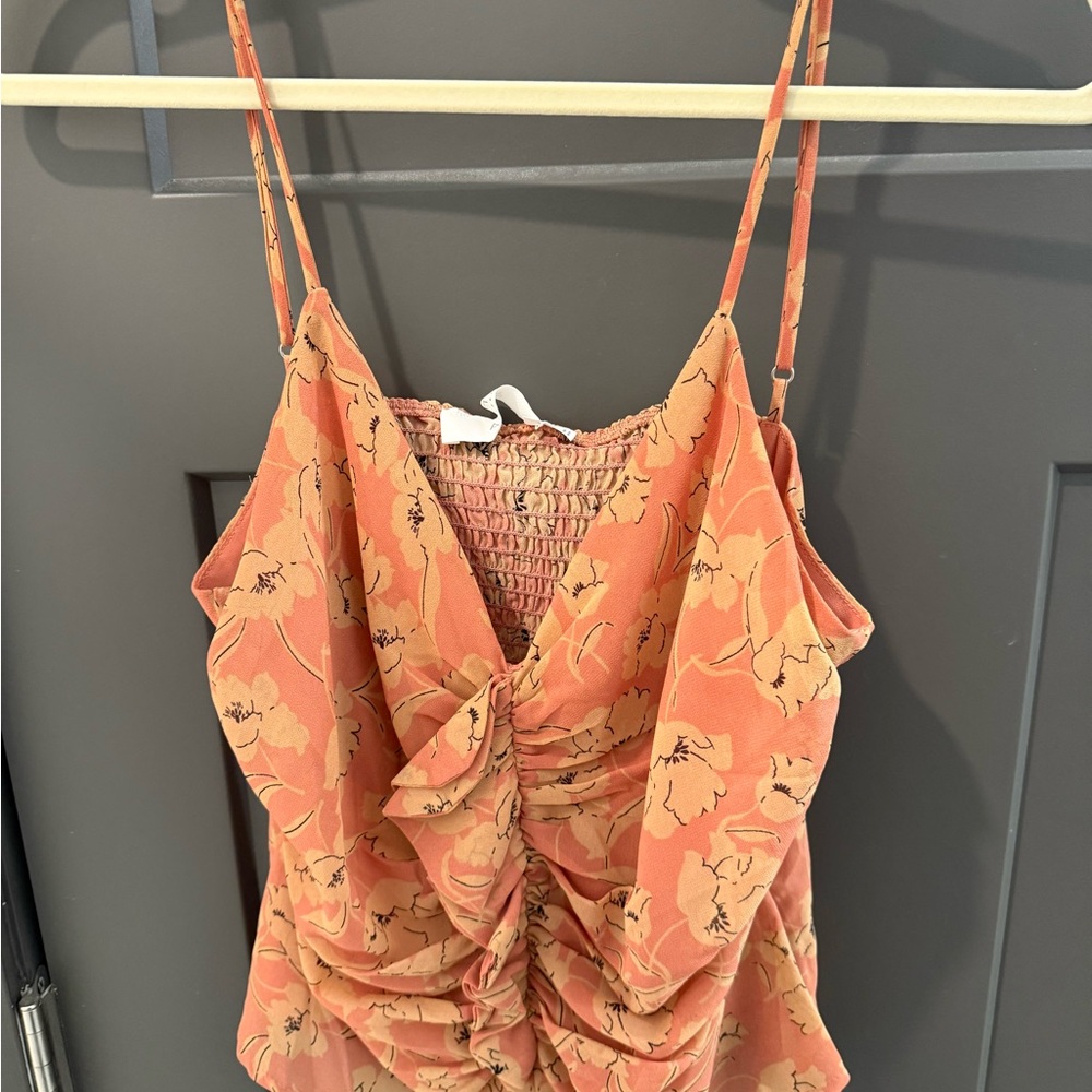 Floral Ruched Camisole Top